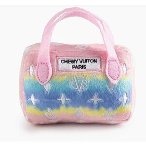 1 LEFT!! CHEWY VUITTON OMBRE HANDBAG DOG TOY